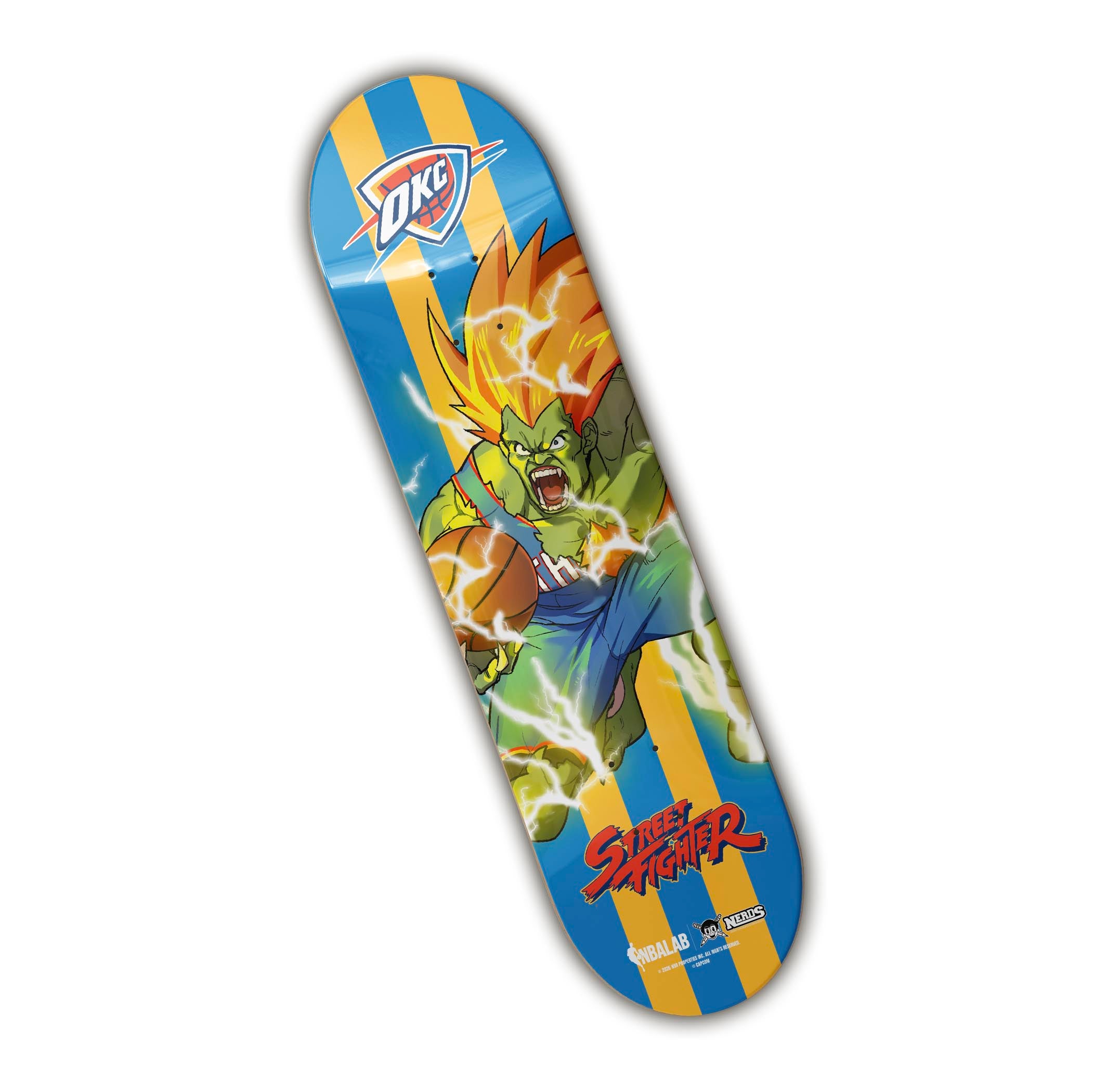 NBALAB x STREET FIGHTER BLANKA OKC THUNDER SKATEDECK – Nerds Clothing