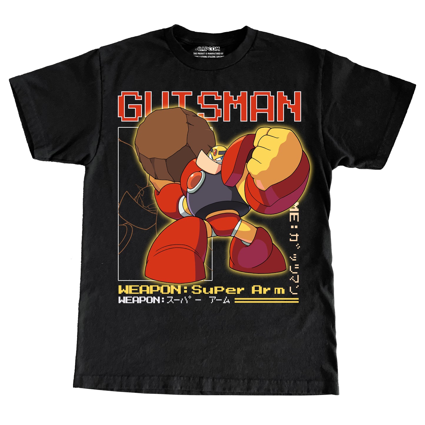 CAPCOM GUTSMAN LARGE PRINT TEE