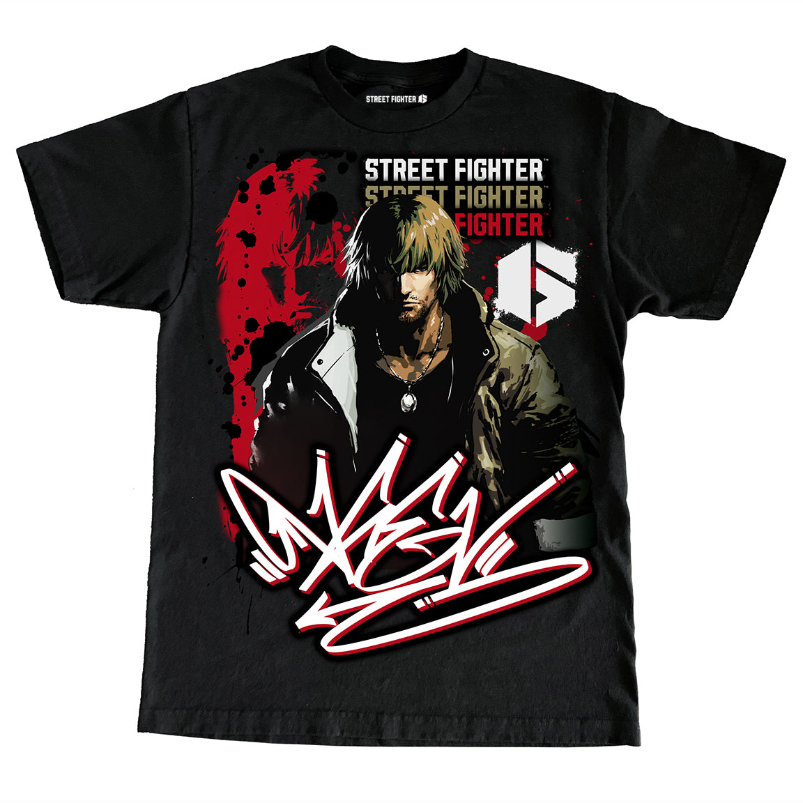 CAPCOM SF6 KEN "OVERSIZED PRINT" SHIRT