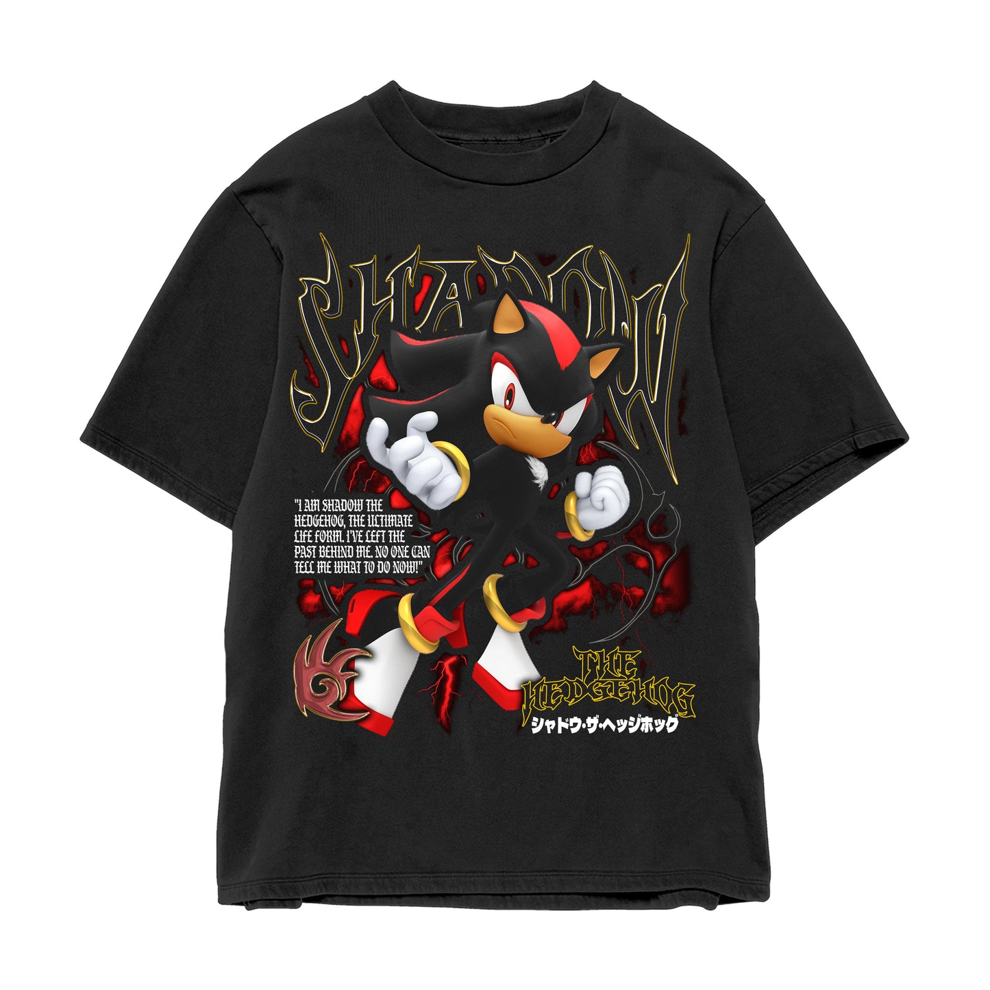 SONIC THE HEDGEHOG SHADOW JUMBO PRINT SHIRT