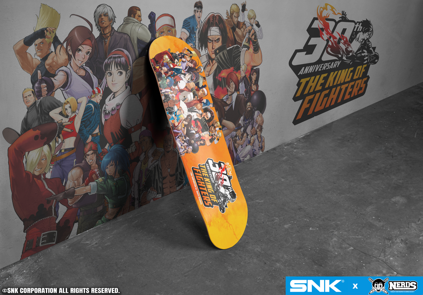 THE KING OF FIGHTERS 30TH ANNIVERSARY SKATEBOARD DECK (PRE ORDER)