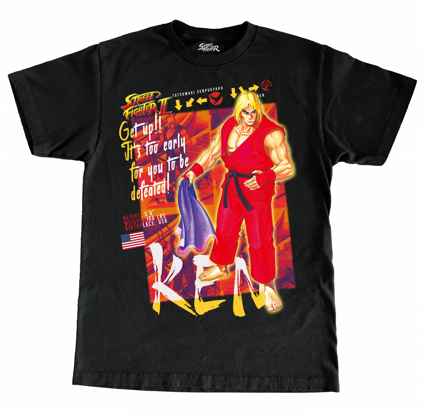 CAPCOM STREET FIGHTER II KEN JUMBO PRINT SHIRT