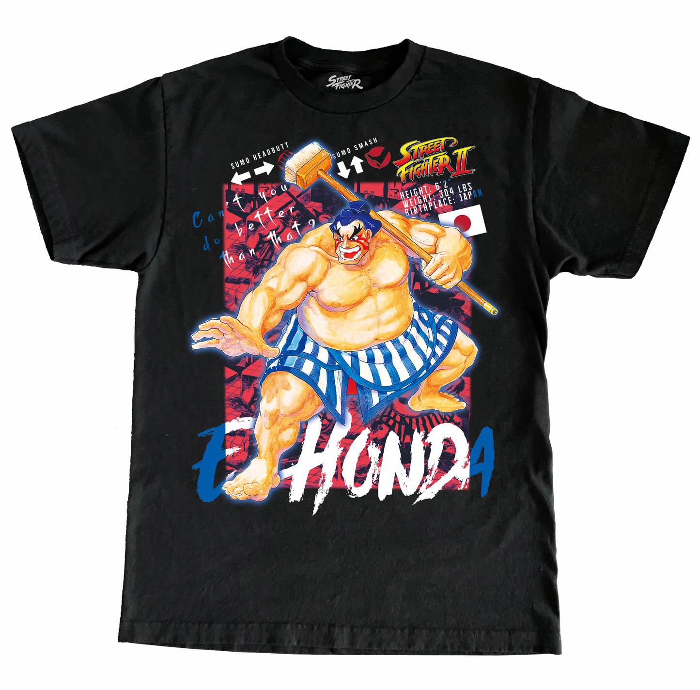 CAPCOM STREET FIGHTER II E. HONDA JUMBO PRINT SHIRT
