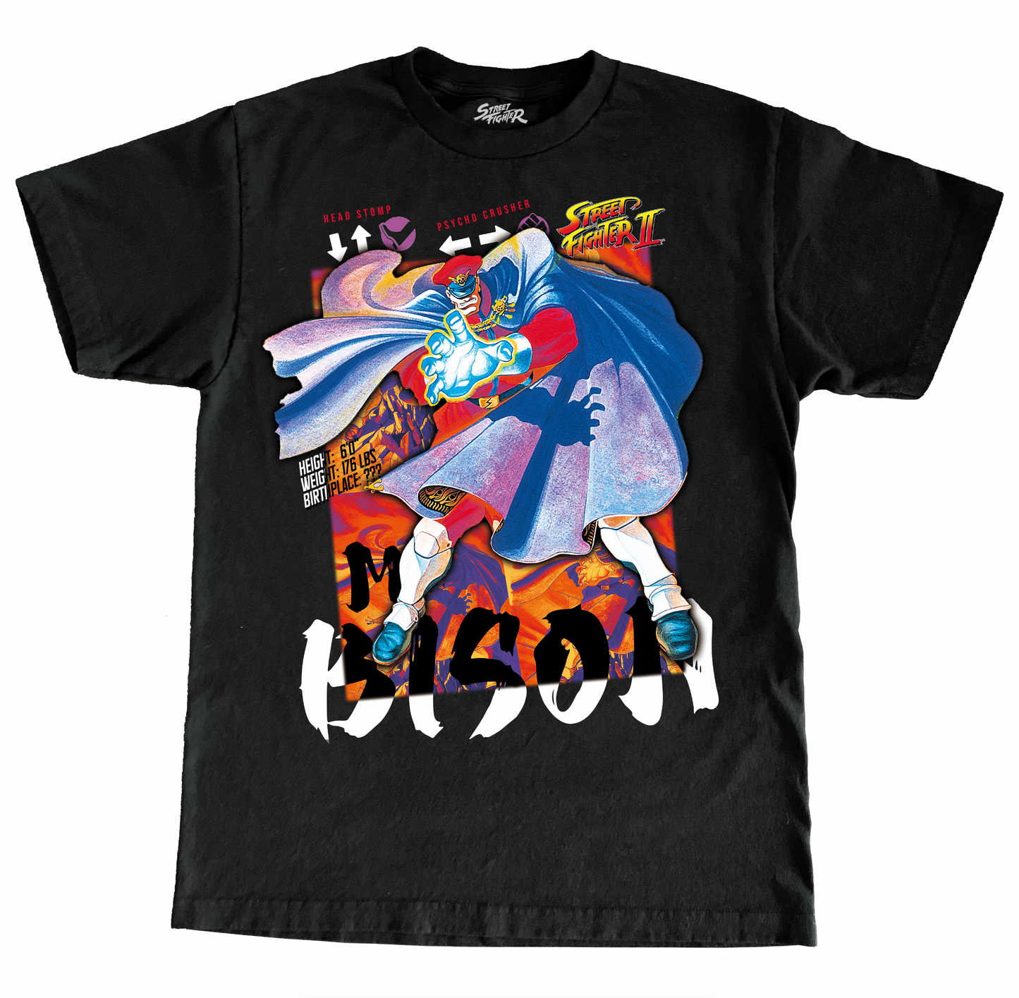 CAPCOM STREET FIGHTER II M. BISON JUMBO PRINT SHIRT