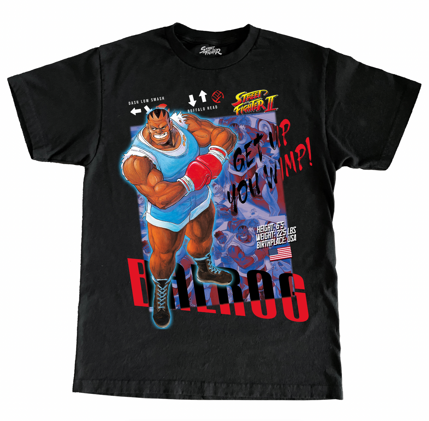 CAPCOM STREET FIGHTER II BALROG JUMBO PRINT SHIRT