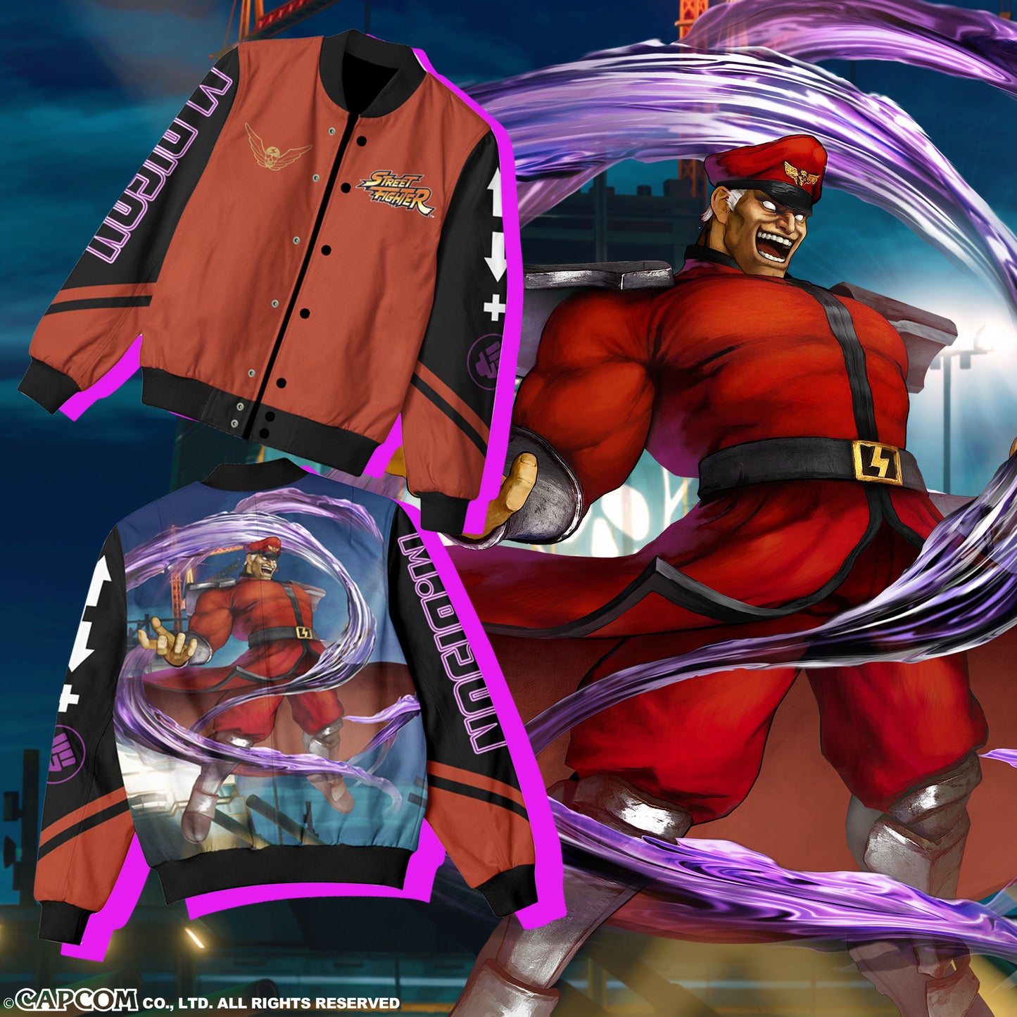 CAPCOM STREET FIGHTER M. BISON LIGHTWEIGHT JACKET