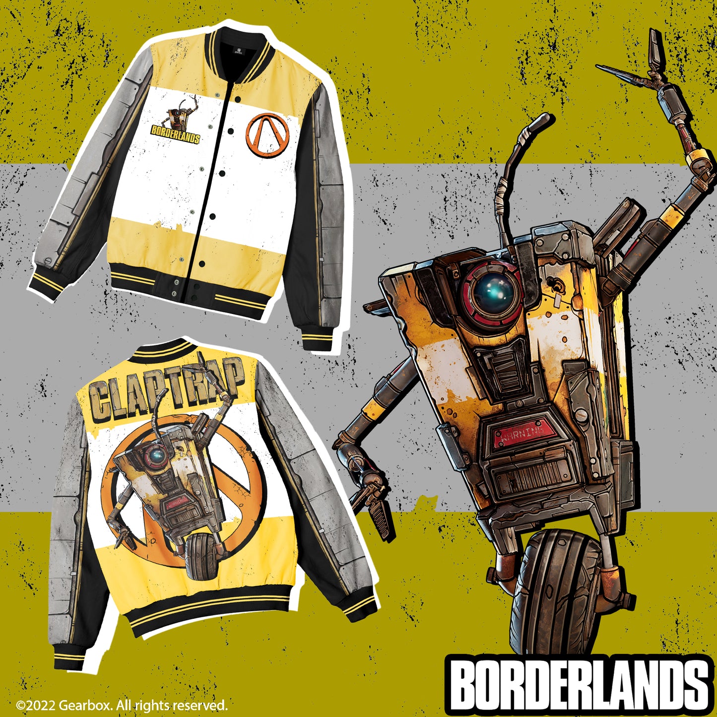 BORDERLANDS CLAPTRAP SATIN JACKET