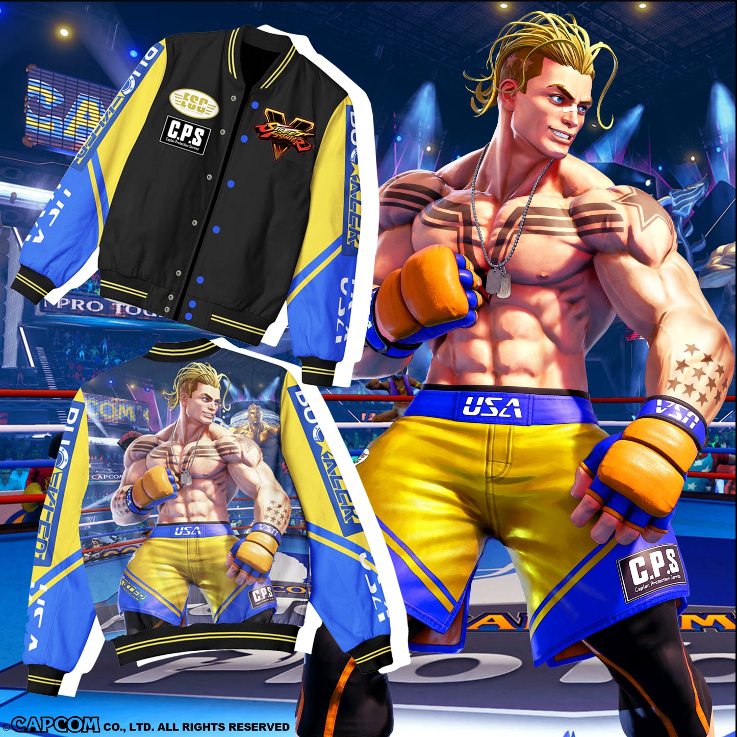 CAPCOM STREET FIGHTER LUKE LIGHTWEIGHT JACKET