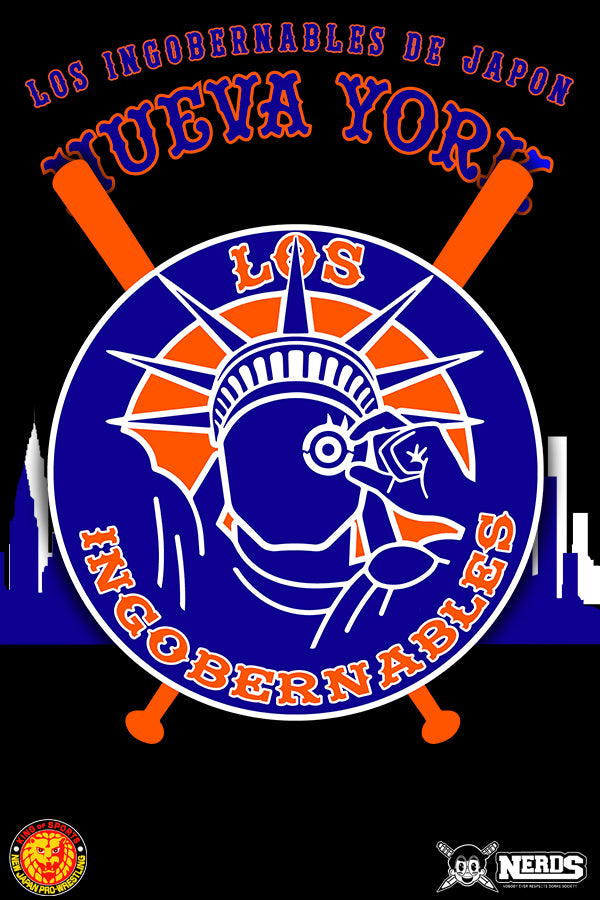 NJPW LIJ NYC BLUE/ORANGE PIN (PRE ORDER)