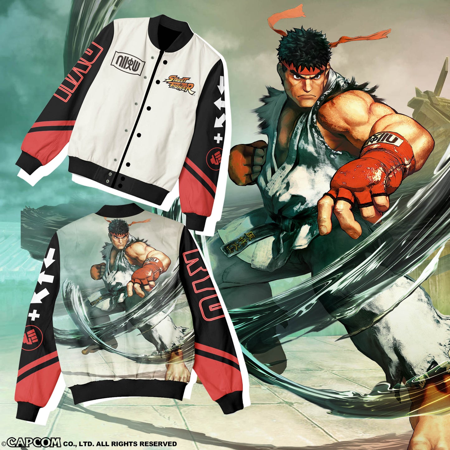 CAPCOM STREET FIGHTER RYU LIGHTWEIGHT JACKET
