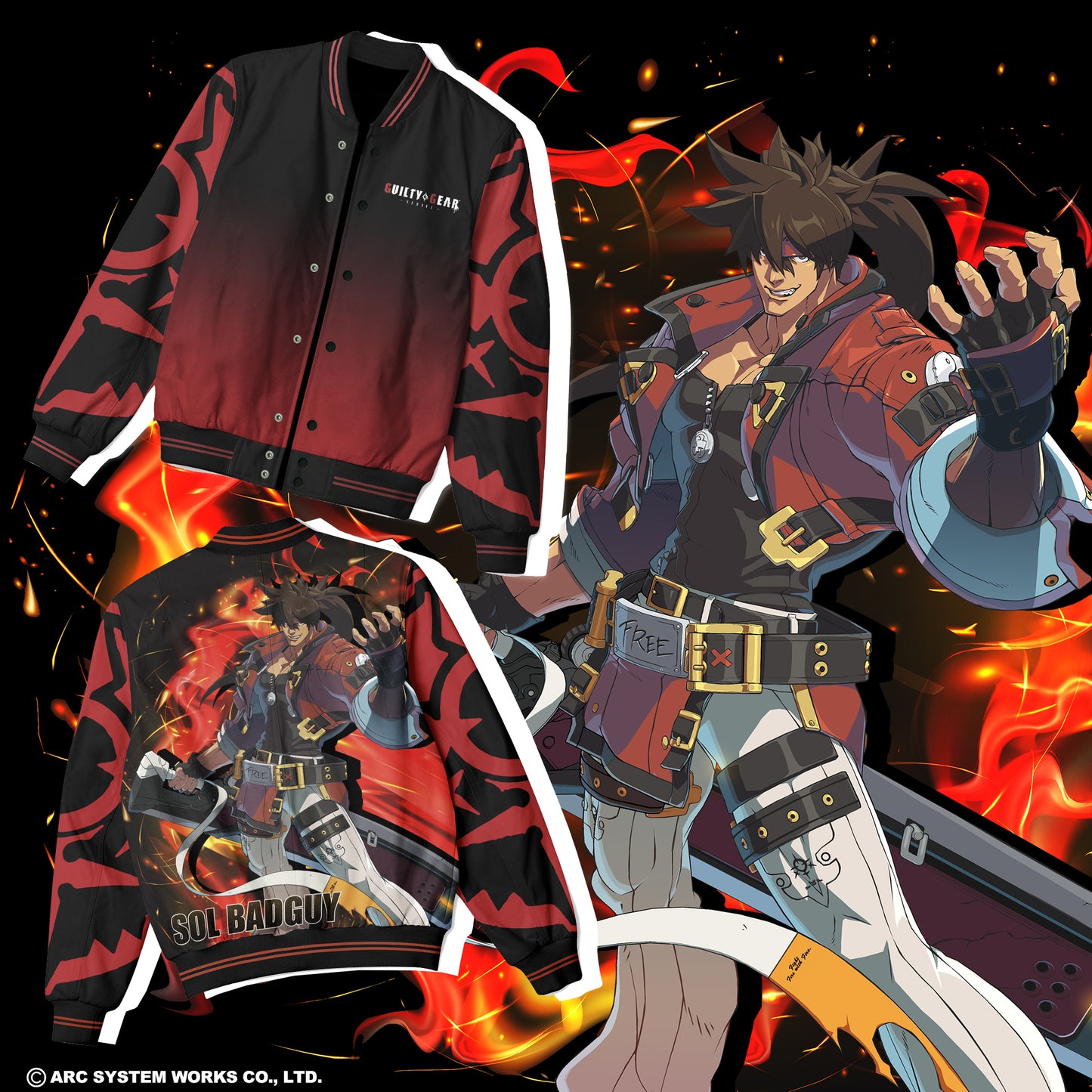 GUILTY GEAR STRIVE SOL BADGUY LIGHTWEIGHT BOMBER (PRE ORDER)