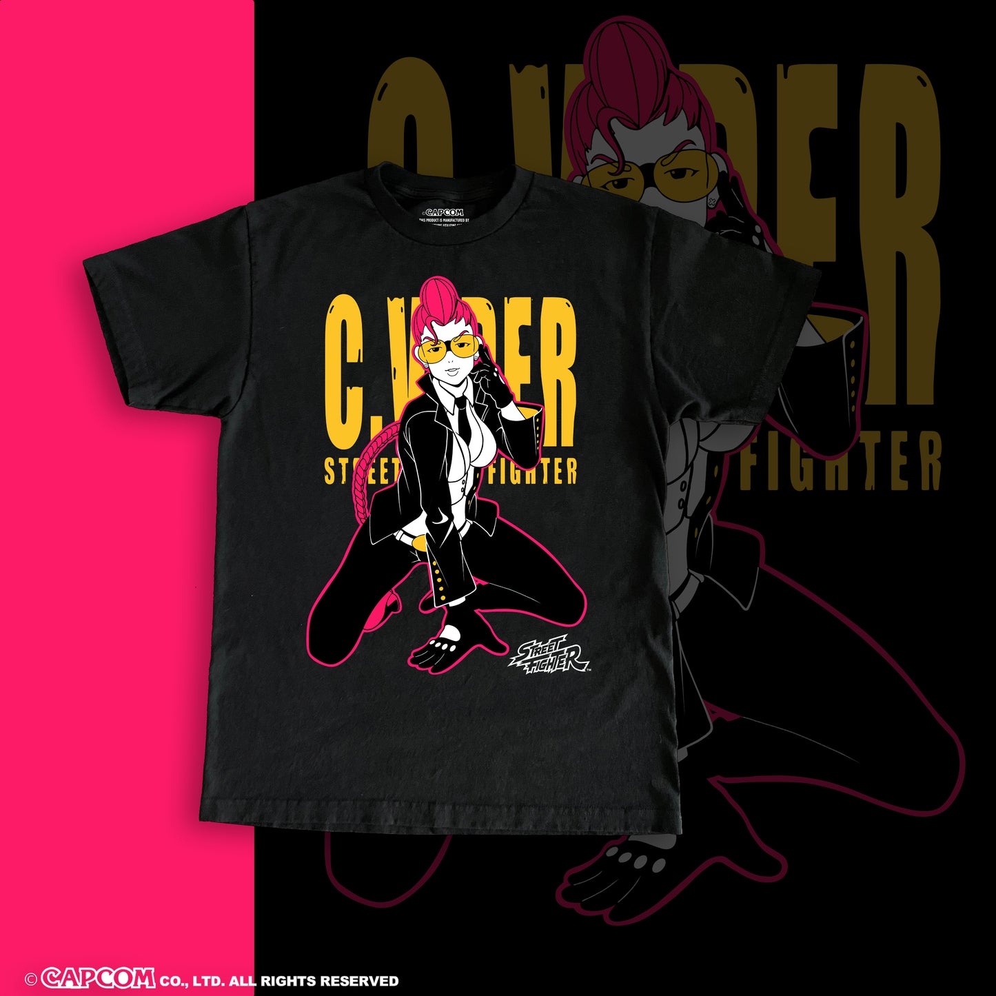 CAPCOM STREET FIGHTER C. VIPER "PIN-UP" TSHIRT.