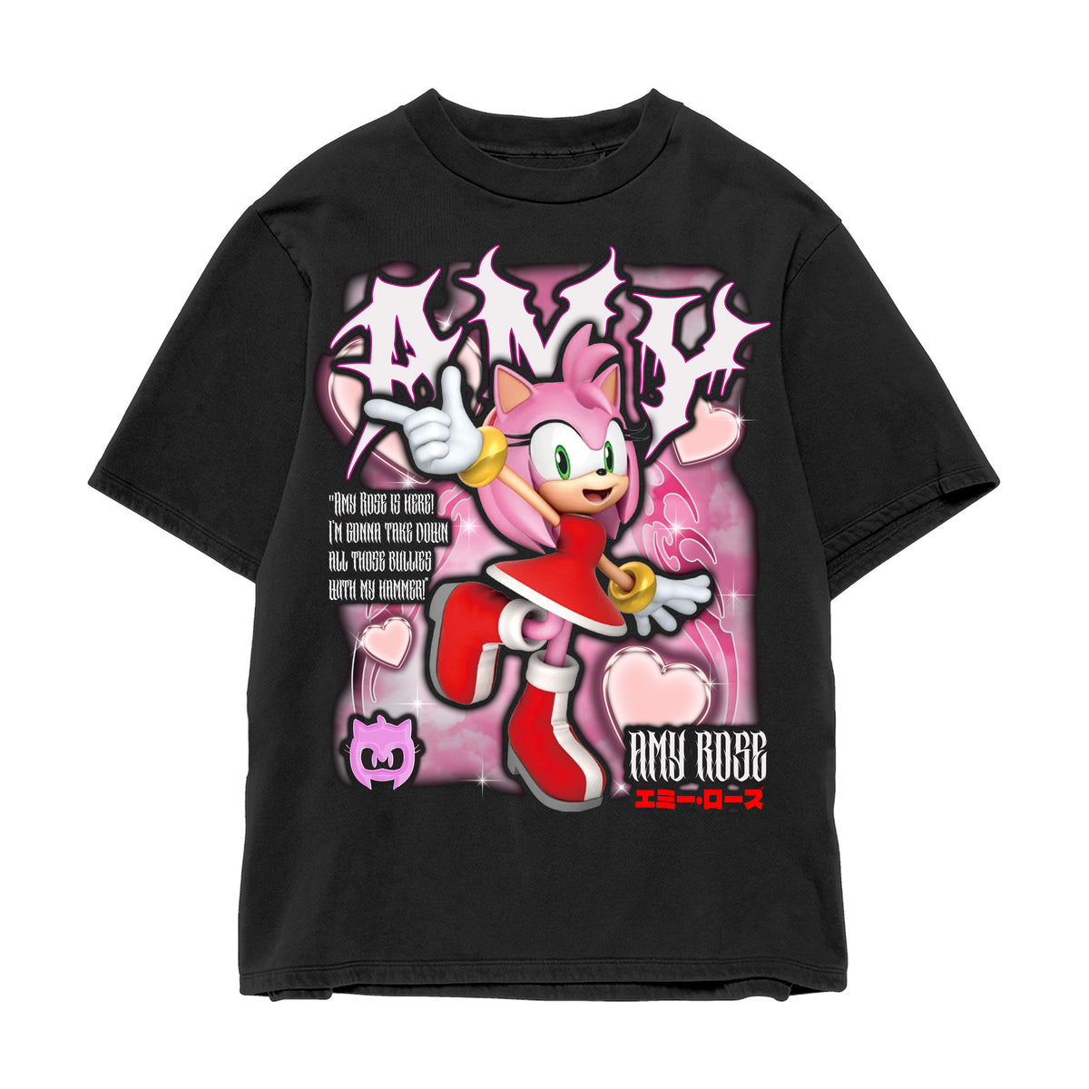 SONIC THE HEDGEHOG AMY JUMBO PRINT SHIRT