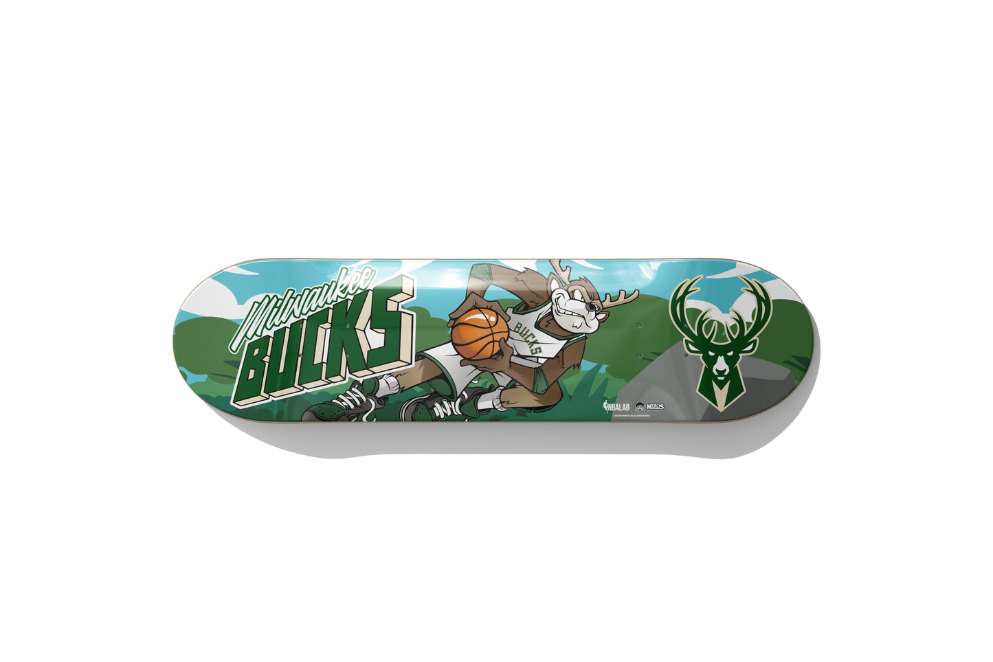 NBALAB MILWAUKEE BUCKS CARTOON SKATEDECK