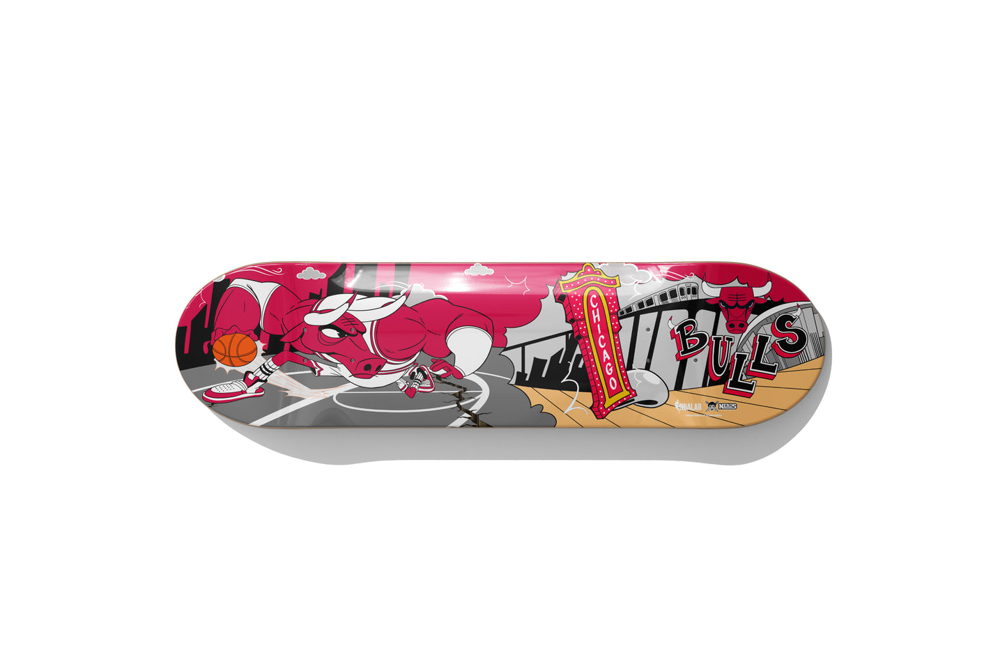 NBALAB CHICAGO BULLS CARTOON SKATEDECK