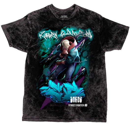 CAPCOM SF6  ED "OVERSIZED PRINT" VINTAGE WASH SHIRT