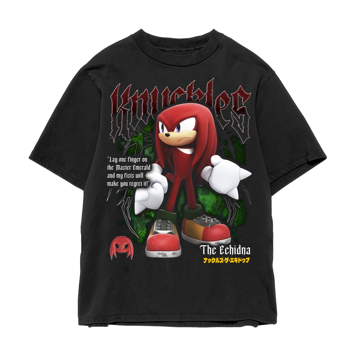 SONIC THE HEDGEHOG KNUCKLES JUMBO PRINT SHIRT