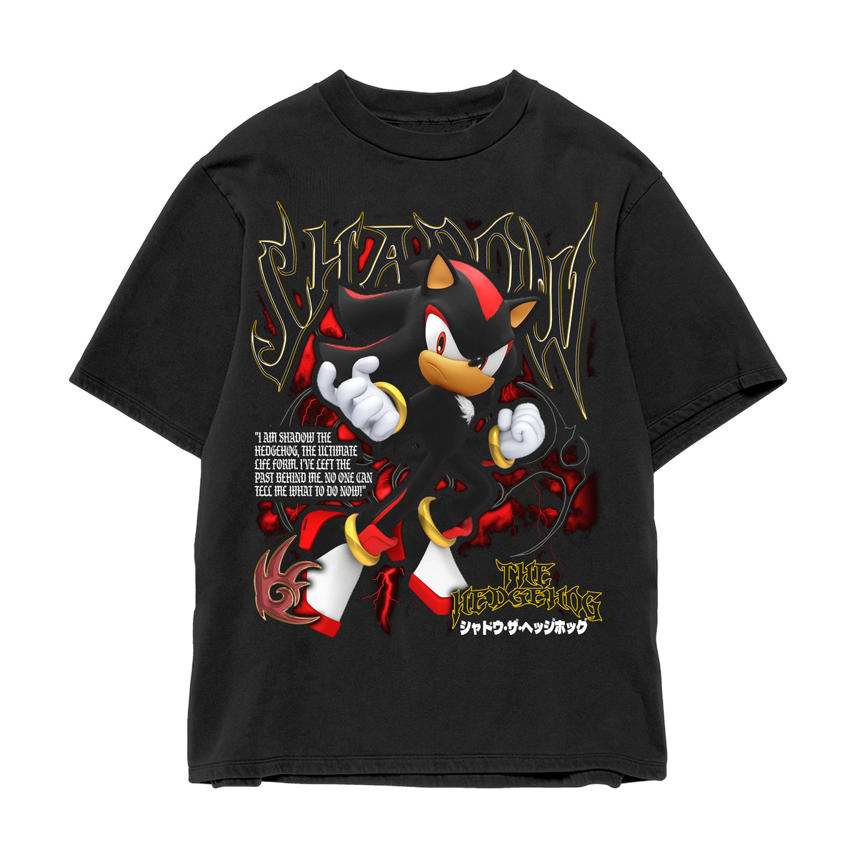 SONIC THE HEDGEHOG SHADOW JUMBO PRINT SHIRT