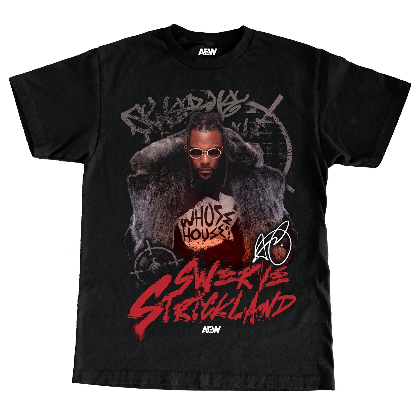 AEW SWERVE STRIKLAND JUMBO PRINT TEE