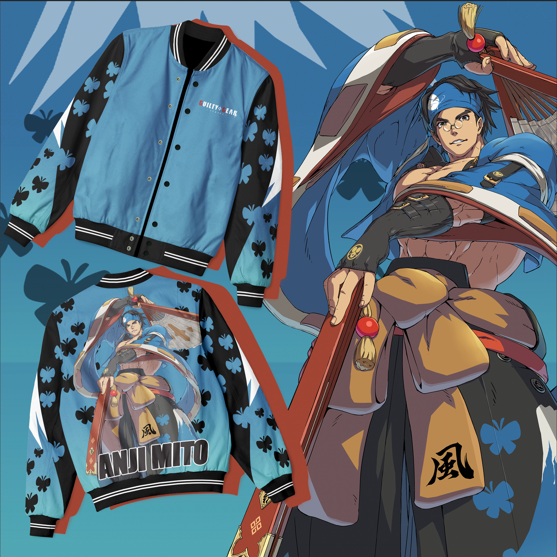 GUILTY GEAR STRIVE ANJI MITO LIGHTWEIGHT BOMBER (PRE ORDER)