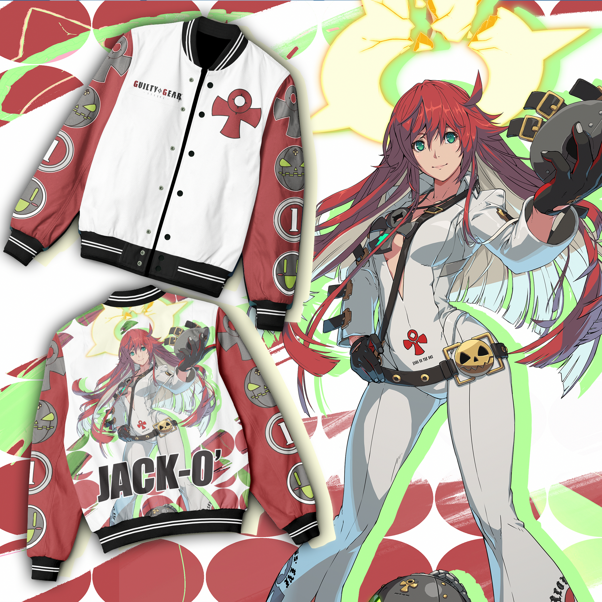 guilty gear strive jack-o GUILTY GEAR STRIVE JACK-O' LIGHTWEIGHT BOMBER (PRE ORDER) – Nerds Clothing