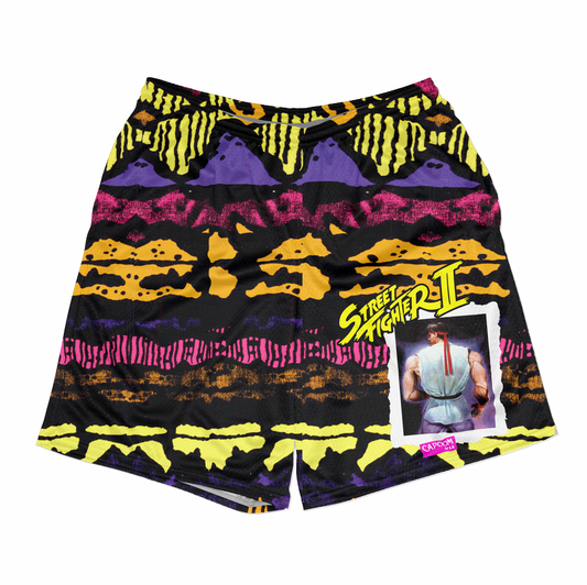 STREET FIGHTER II ARCADE MESH SHORTS (PRE ORDER)