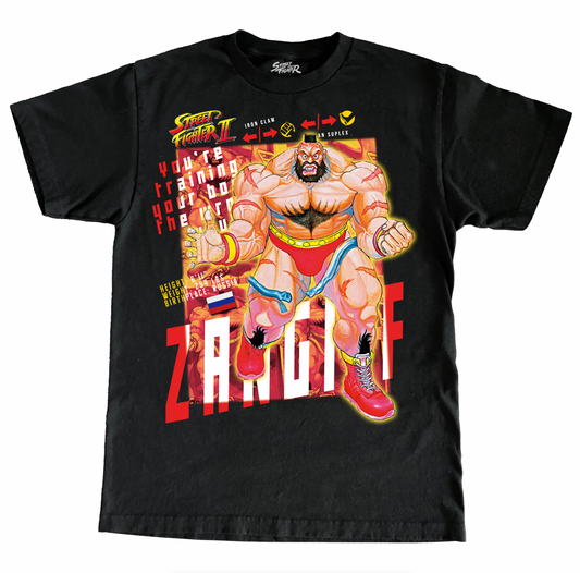 CAPCOM STREET FIGHTER II ZANGIEF JUMBO PRINT SHIRT