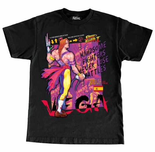 CAPCOM STREET FIGHTER II VEGA JUMBO PRINT SHIRT