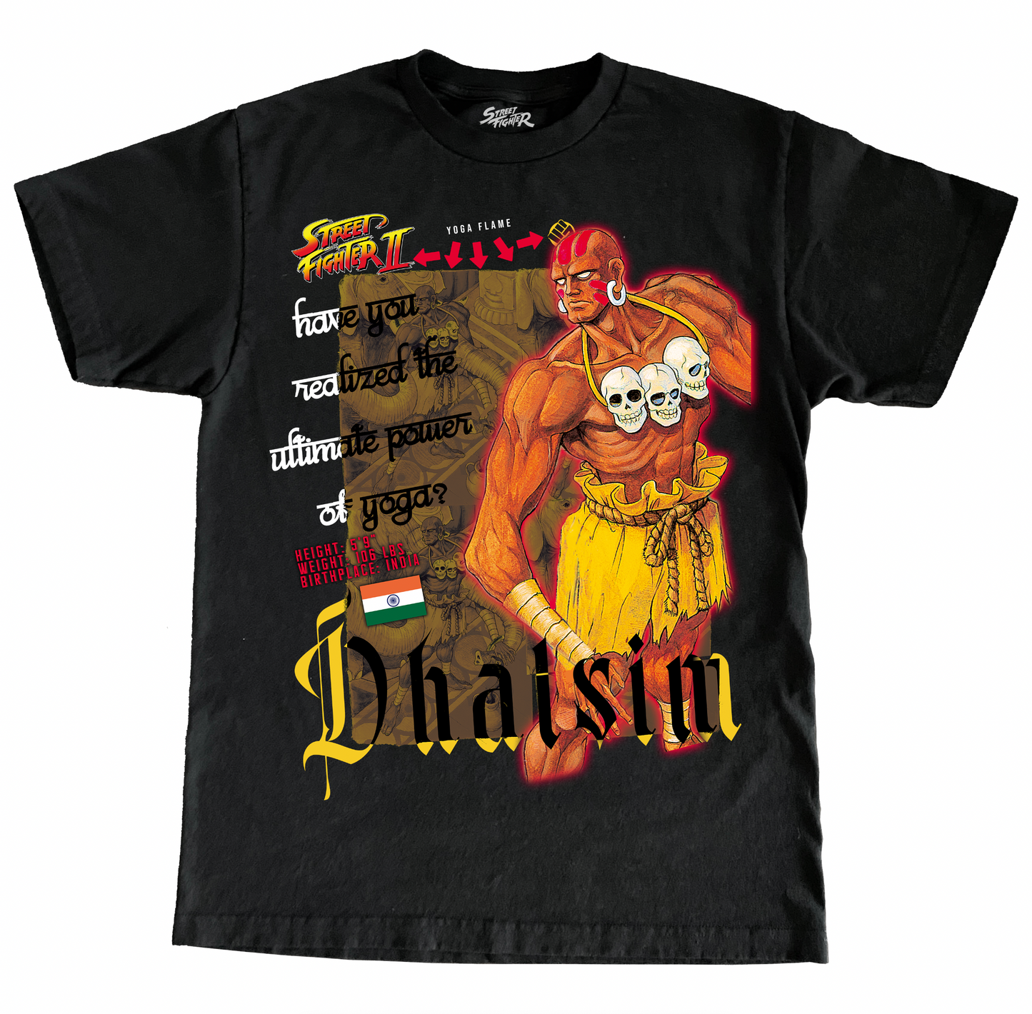 CAPCOM STREET FIGHTER II DHALSIM JUMBO PRINT SHIRT