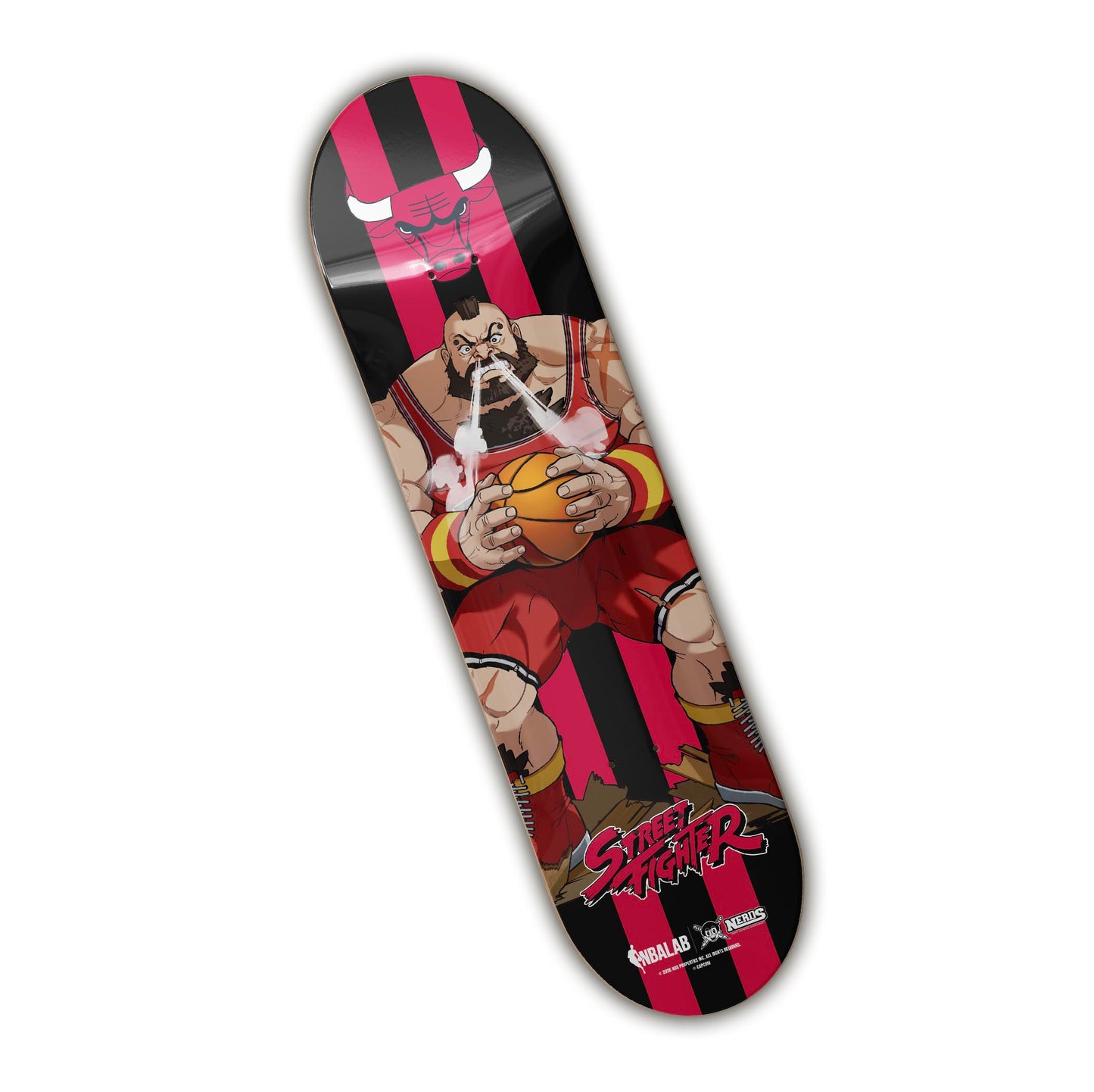 NBALAB x STREET FIGHTER ZANGIEF CHICAGO BULLS SKATEDECK