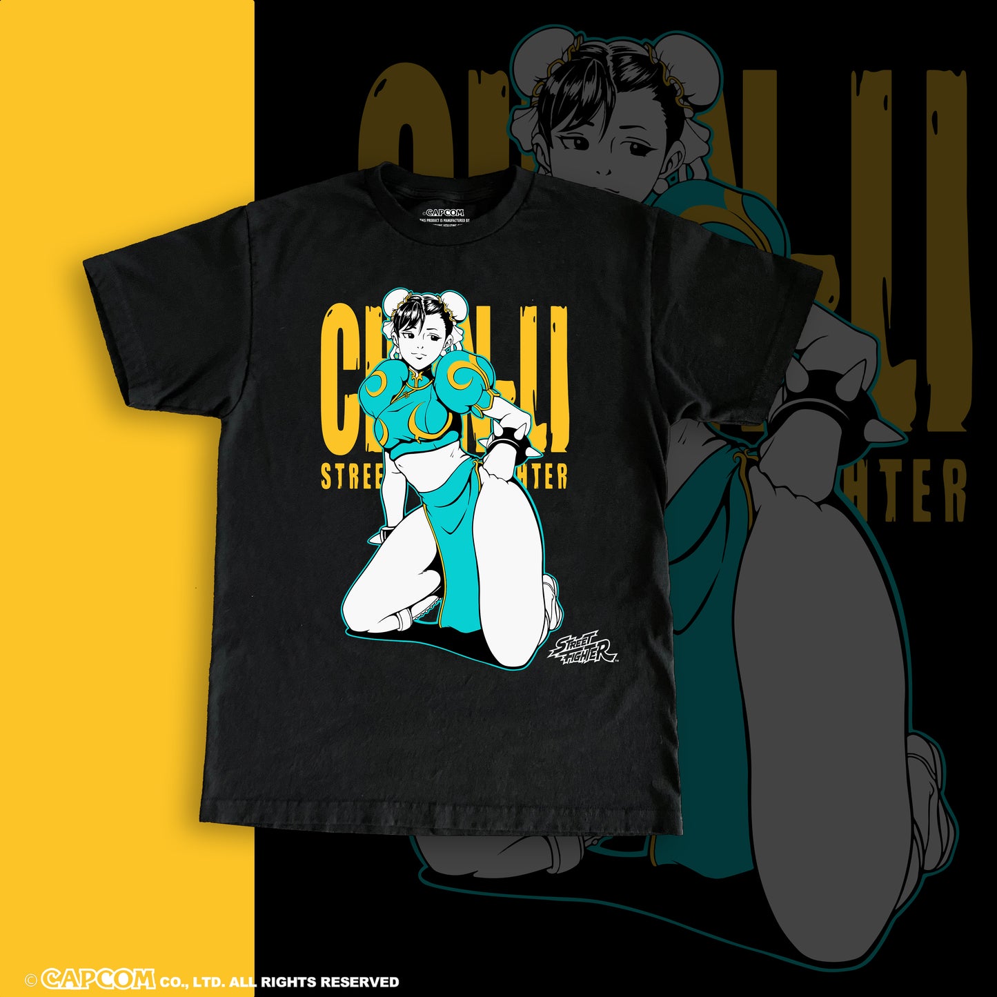 CAPCOM STREET FIGHTER CHUN-LI "PIN-UP" TSHIRT.