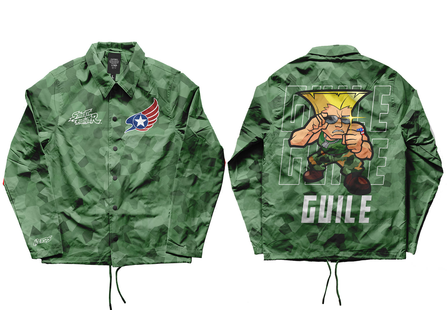 CAPCOM STREET FIGHTER GUILE COACHES JACKET