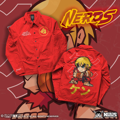 CAPCOM STREET FIGHTER KEN COACHES JACKET
