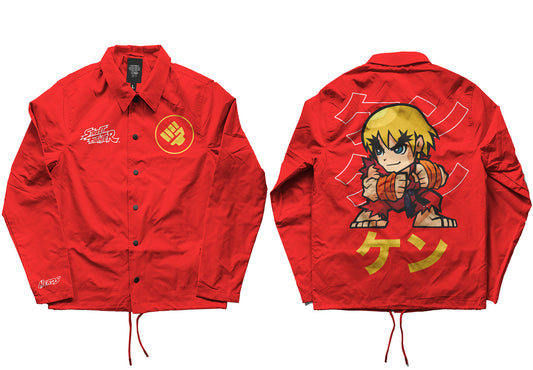 CAPCOM STREET FIGHTER KEN COACHES JACKET
