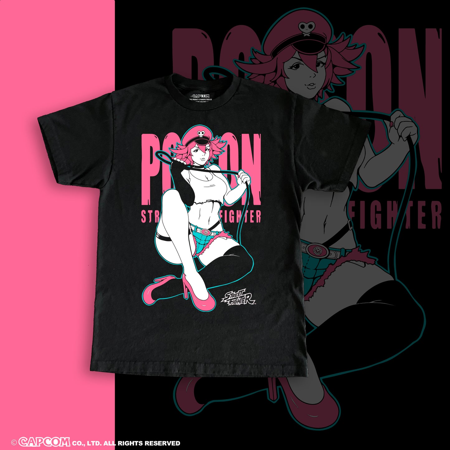 CAPCOM STREET FIGHTER POISON "PIN-UP" TSHIRT.