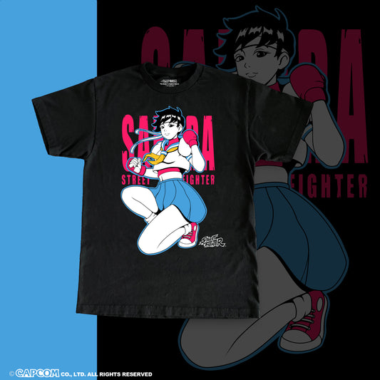 CAPCOM STREET FIGHTER SAKURA "PIN-UP" TSHIRT.